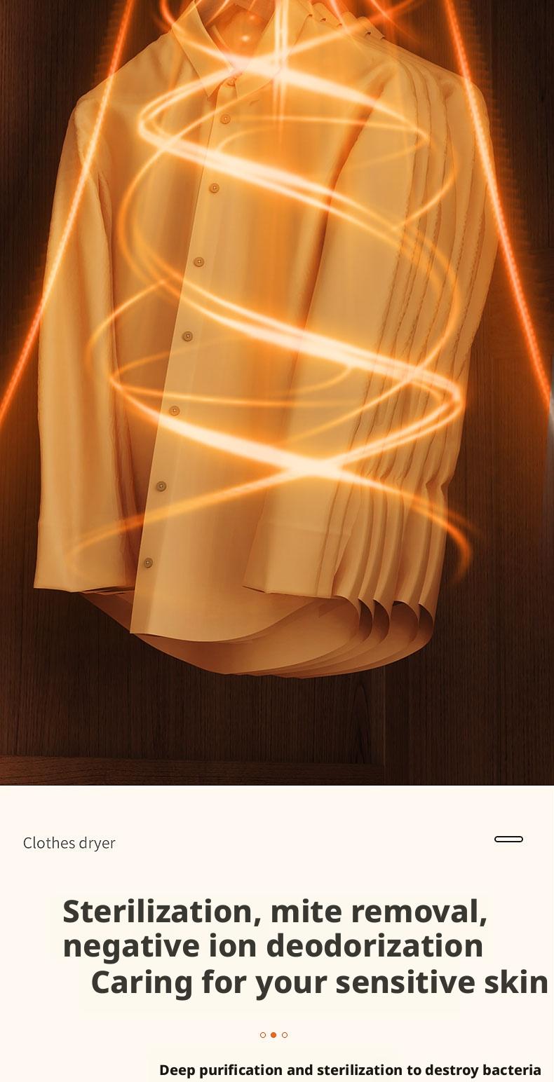 Folding Electric Clothes Dryer, Sterilizer and Dryer, Smart Fast Drying with Timer, Portable and Compact Design for Home, Dorm, Travel, RV Use