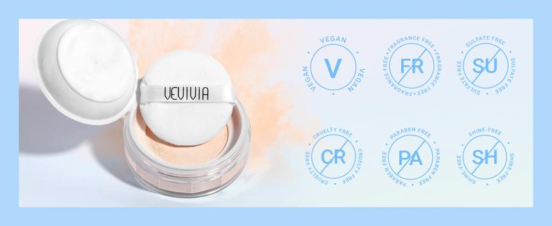 Vevivia Setting Powder - Creaseless Face Powder, Long Lasting Loose Powder Makeup with Blurring & Natural Finish, Shine Control, Up to 24 Hrs Wear, Universal Translucent Formula for All Skin Tones