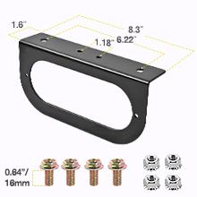 Nilight 6 Inch Oval Trailer Tail Light with flush Mount Grommets Plugs w/Mounting Brackets 2PCS Red Waterproof Stop Brake Turn Trailer Lights for RV Truck  dealsforyoudays Led Blinker