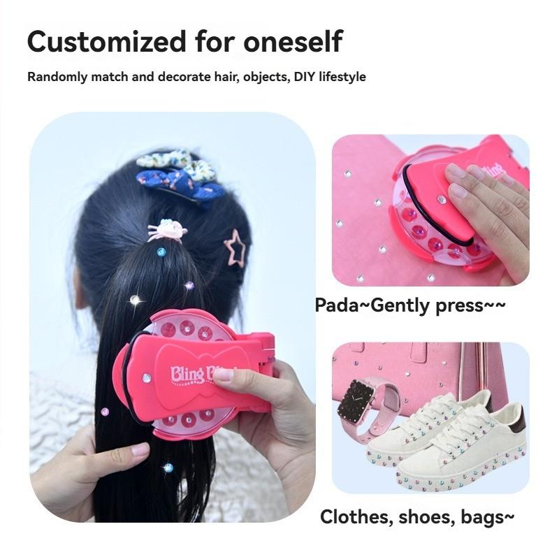 Magic Nail Drill Machine Set, DIY Hair Decoration Tool, Best for Bags, Postcards, Shoes, Clothes, Perfect for Any Holiday