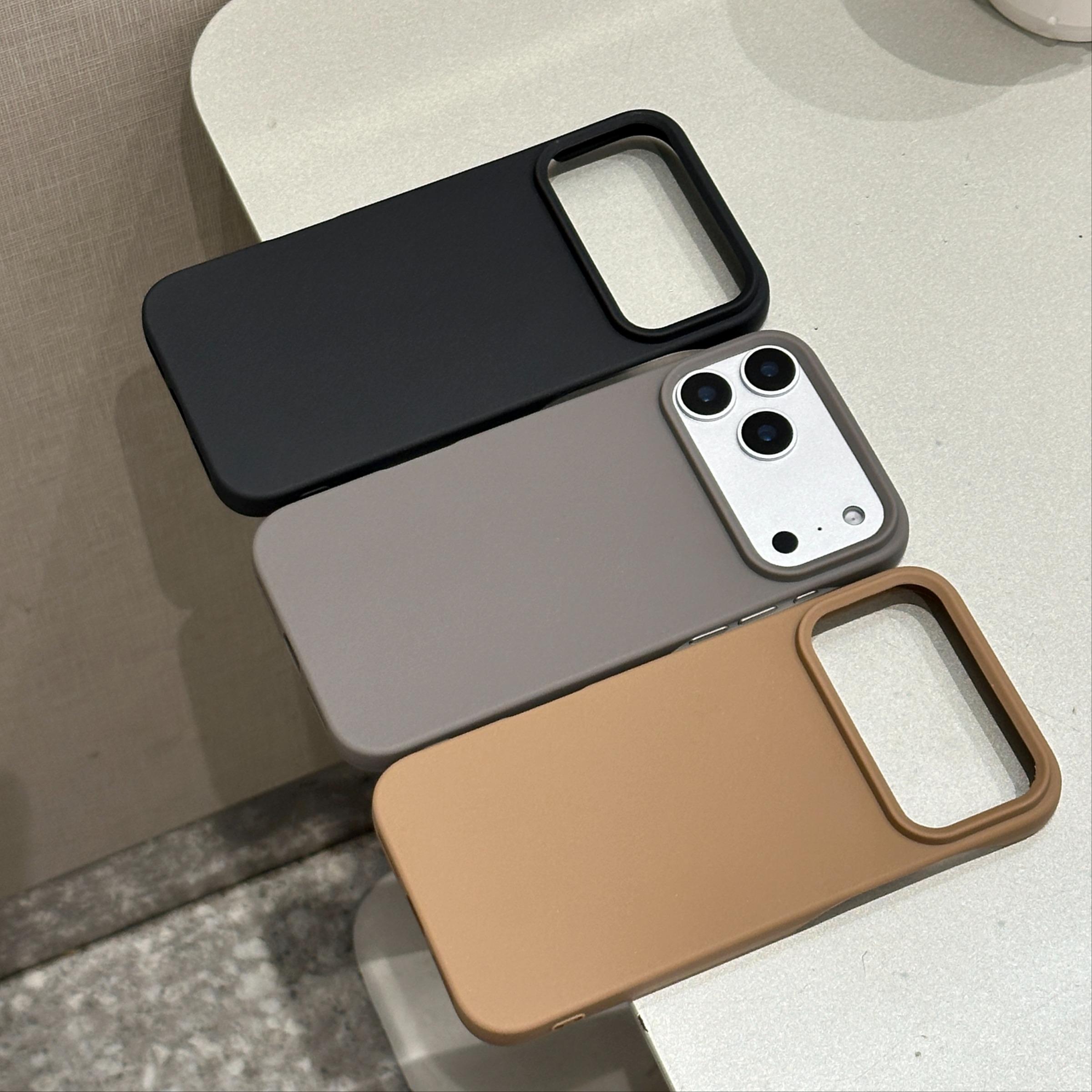 Solid color half-coverage case for iPhone 17 Pro Max, 15/16 Pro, drop-proof, minimalist frosted texture, premium feel, protective case 17.