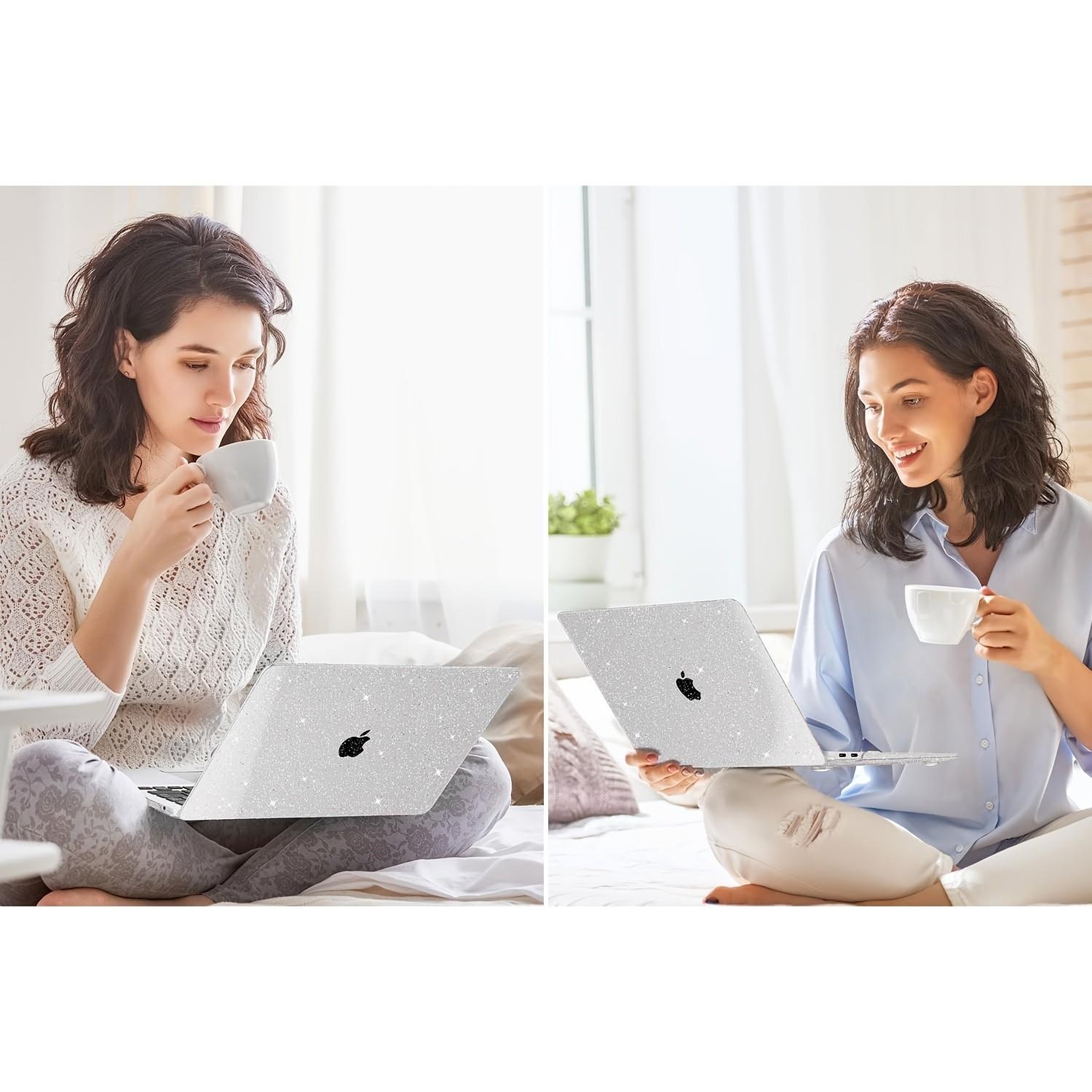 Changhefeng Macbook Neo Protective Case, Sparkling Star Design, Hard Shell, Unisex, Cute Glitter Pattern, 1 Piece, Durable Protection