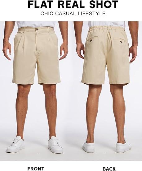 Men's Cargo Shorts Summer Cotton Casual Elastic Waist Short with Pockets for Golf Travel Fishing Hiking Outdoor Work Men's Cargo Shorts Summer Cotton Casual Elastic Waist Short with Pockets for Golf Travel Fishing Hiking Outdoor Work