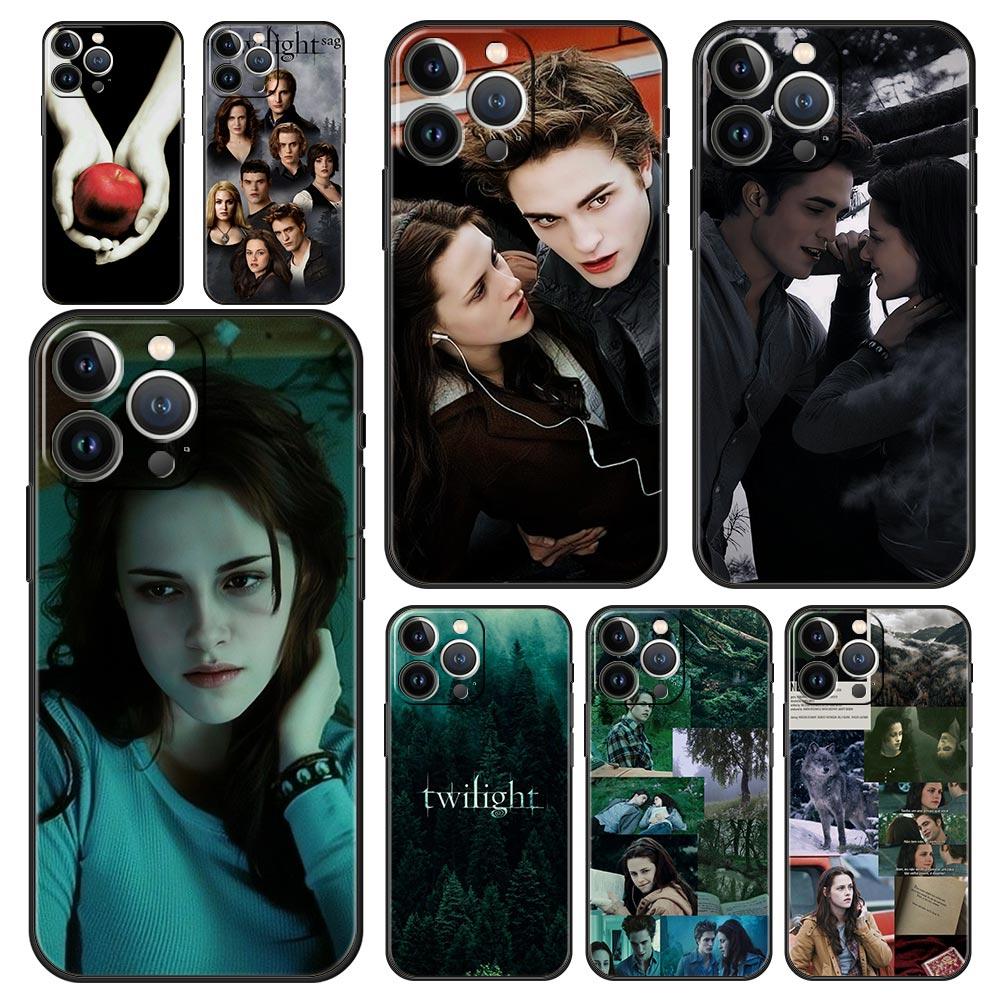 Viral The Twilight Saga Smartphone Case - 11 Styles Edward & Bella Movie Collage Print, Forest Wolf Poster, Black Matte Shockproof Protector for iPhone 17 Air,16 Pro Max,15,14 Plus,13,12,11 Handheld Devices & Accessories