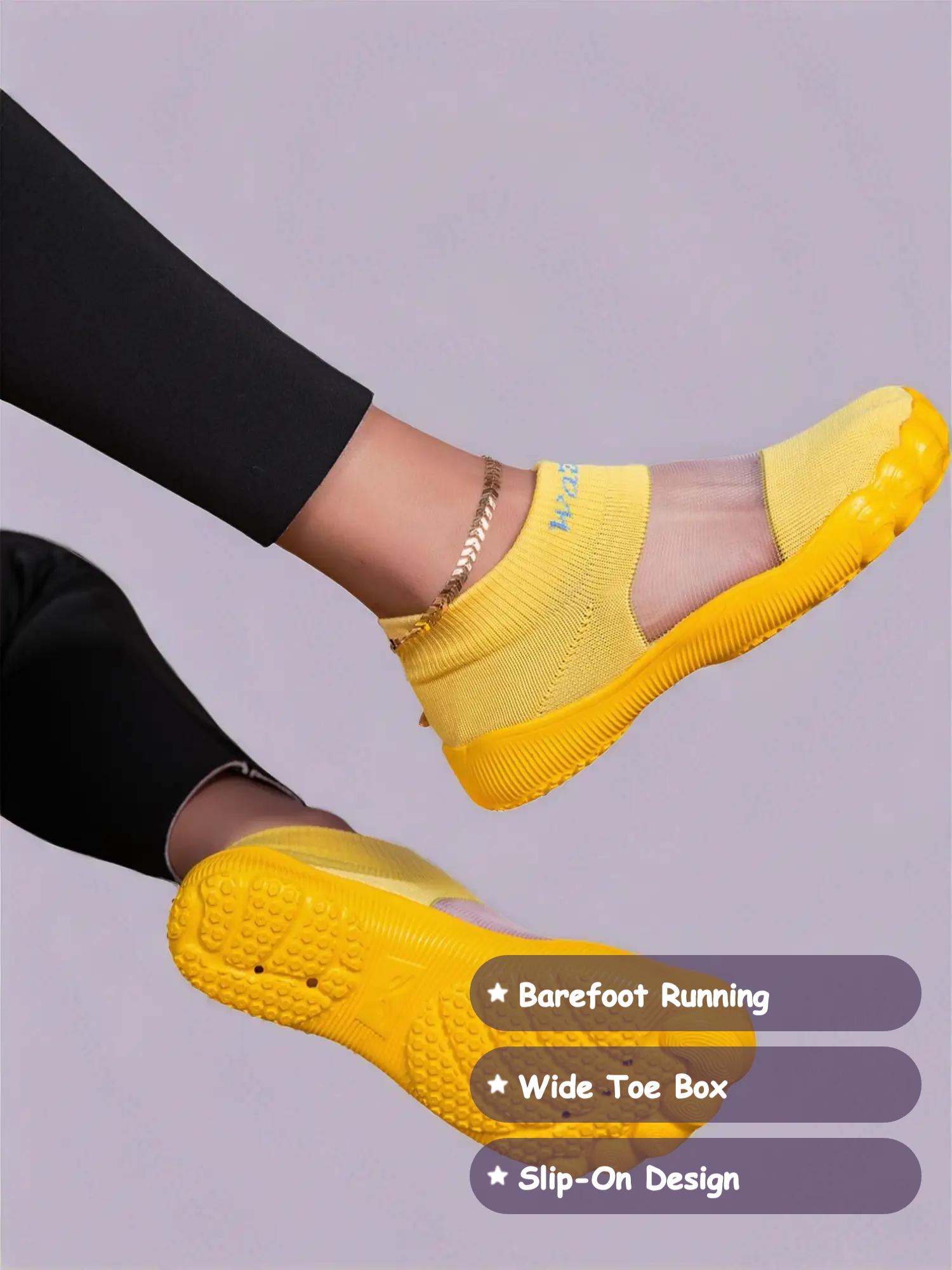 Women's Solid Color Breathable Comfortable Sports Shoes, Casual Wide Toe Box Minimalist Sneakers, Lightweight Breathable Running Shoes for Outdoor Activities