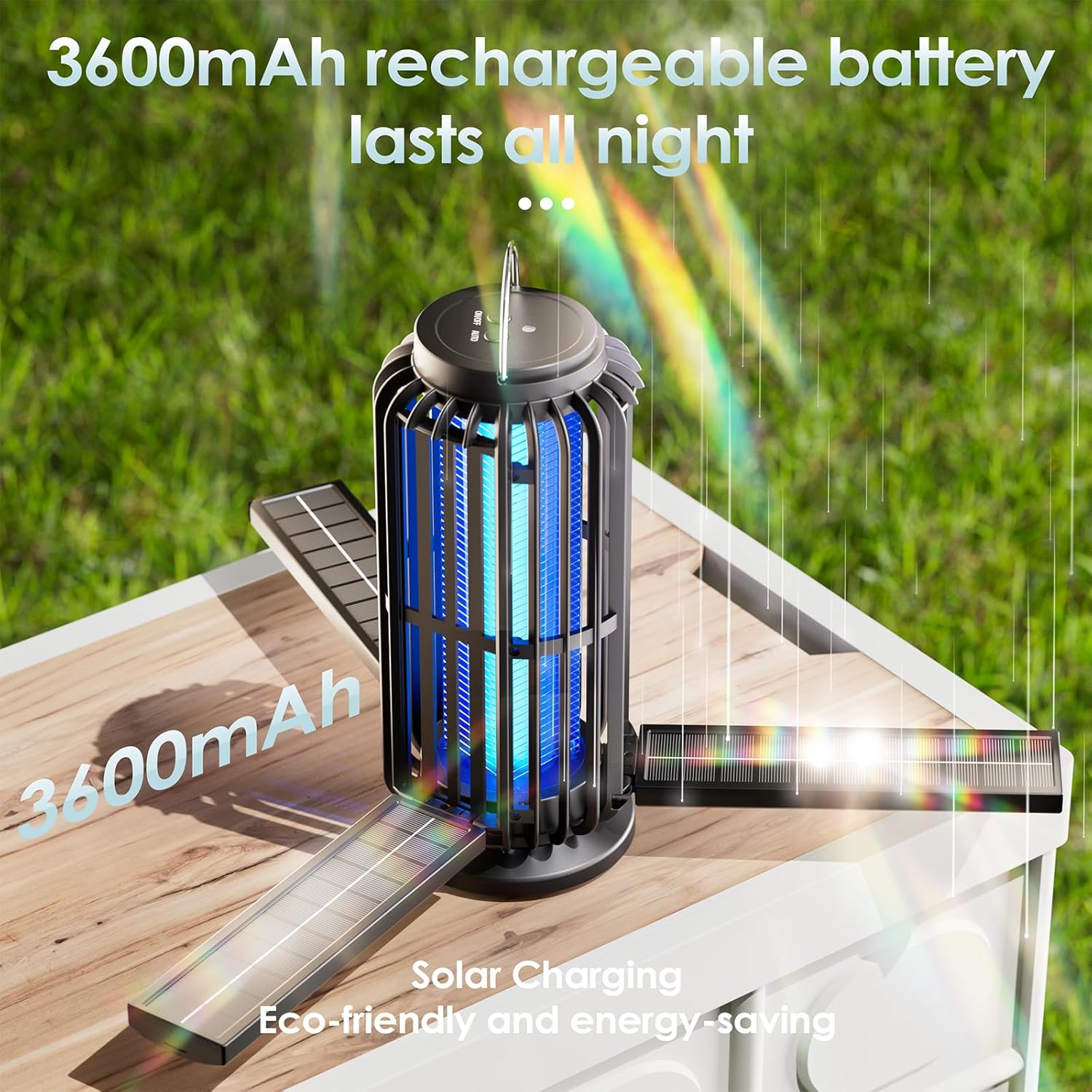 Solar Bug Zapper with LED Light - Wireless & Portable - TikTok Shop