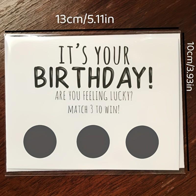 Creative Scratch-Off Birthday Cards, Interactive Lucky Gift Card, Fun Surprise for Couples/friends, Adult Party Prank Gift