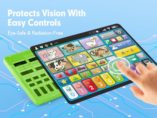 hahaland multifunctional Learning Tablet Toy, Colorful Number & Music Function Educational Toy, Interactive Enlightenment Toy for Kids, Electronics, Learning Tool, Learning Entertainment Tablet, Toddler TabletAges 12m-3Y Cow Duck Elephant