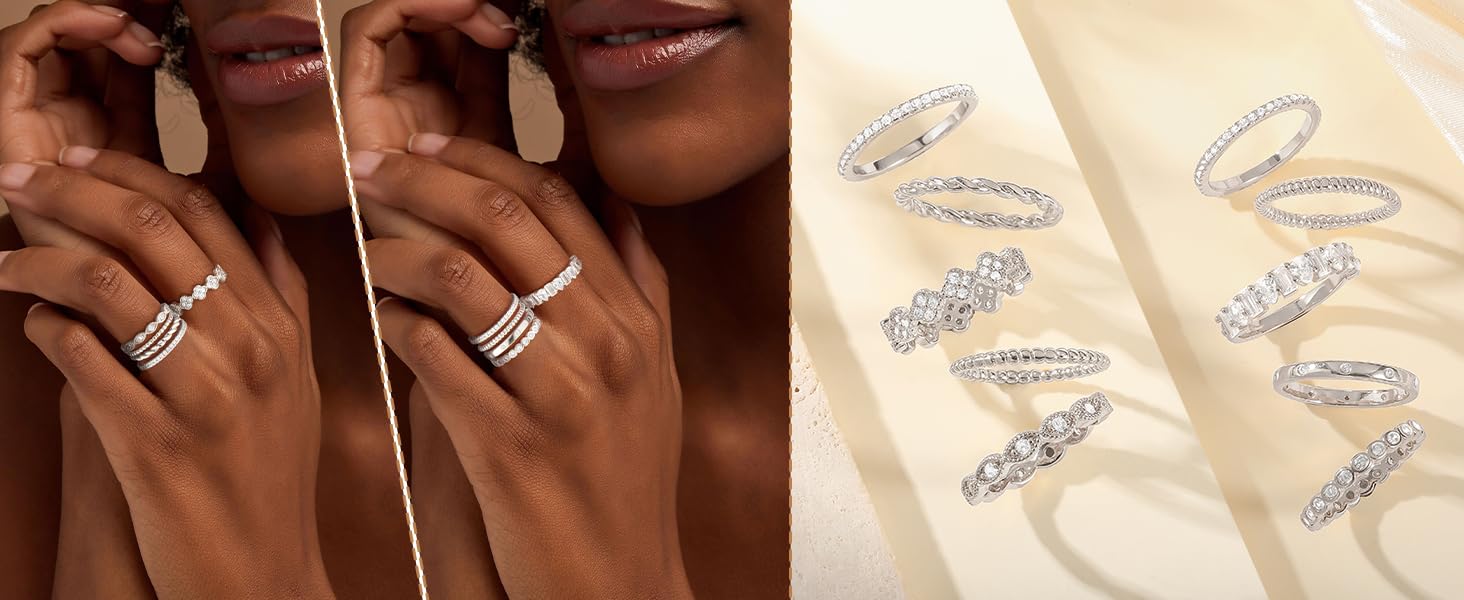 Gold Stackable Rings for Women Non Tarnish 14K Gold Plated Cubic Zirconia Stacking Chunky Eternity Band Rings Dainty Engagement Promise Thumb Rings Gold Wedding Ring Set Jewelry Size 6 7 8 9 10 Gold Stackable Rings for Women Non Tarnish 14K Gold Plated Cubic Zirconia Stacking Chunky Eternity Band Rings Dainty Engagement Promise Thumb Rings Gold Wedding Ring Set Jewelry Size 6 7 8 9 10