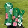 Peony Flower Embroidery Golf Club Head Covers, Golf Item, Dustproof & Durable, Ideal for Hybrid Driver, Fairway Wood, Perfect Gift for Holidays