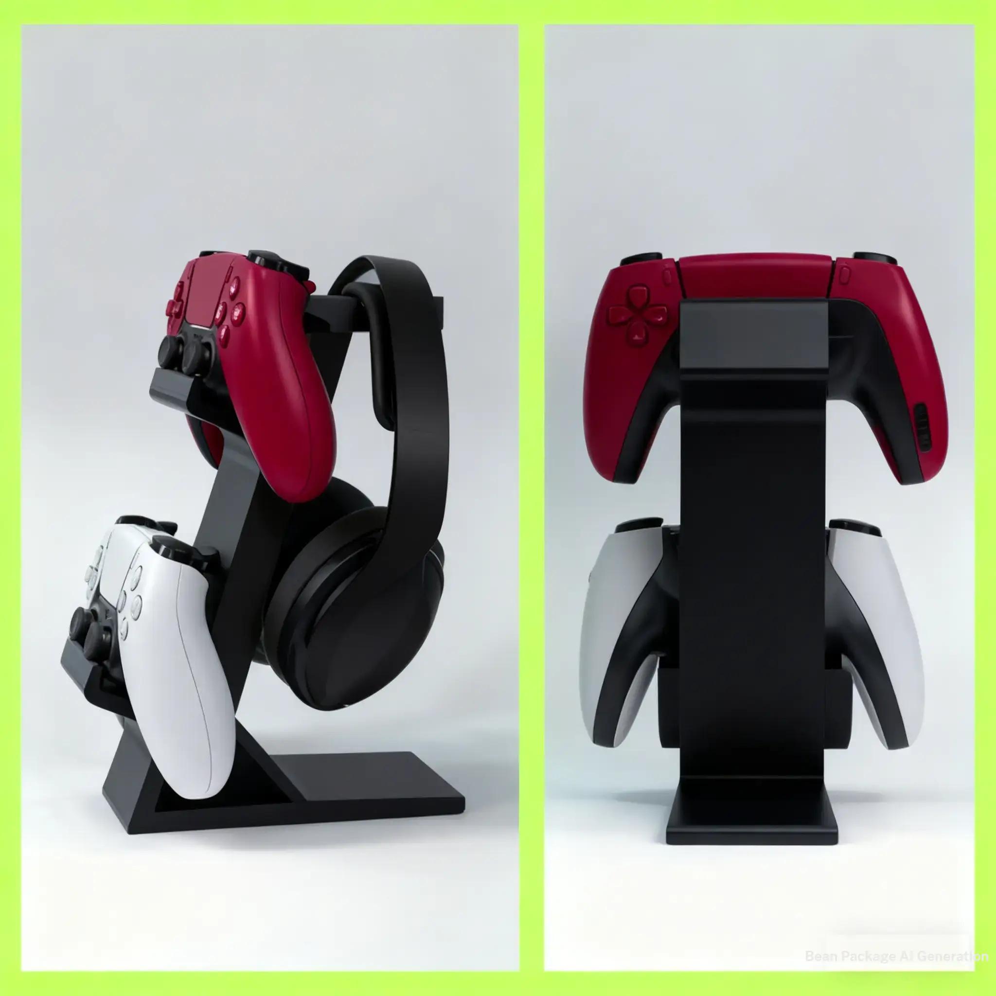 Multi-Functional 3-In-1 Gaming Controller & Headphone Stand Holder, Fits Ps5/ps4/xbox/switch, Dual-Layer Design, Gamer Essential Accessory