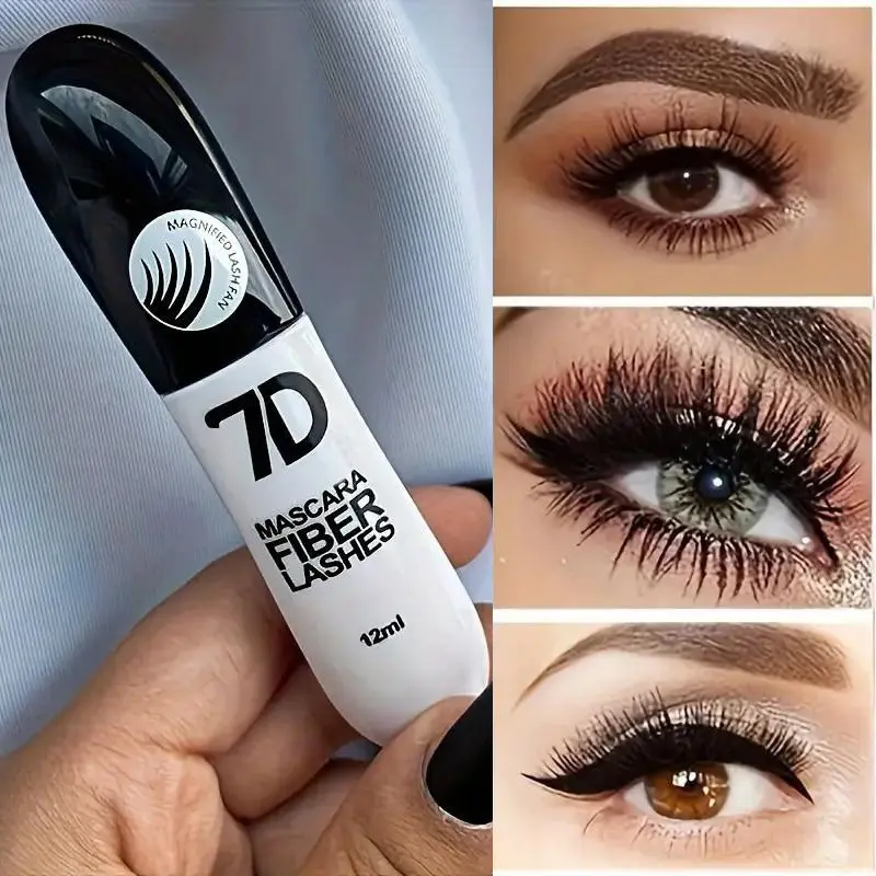 7D Fashion Waterproof Voluminous Lengthening Volumizing Enhancing Beauty Mascara for Beginners, Makes Eyelashes Thicker, Enhances Makeup Refinement, Ideal Gift for Makeup Lovers