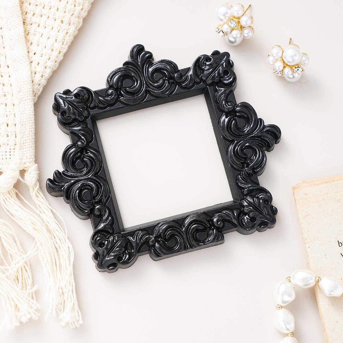French Mini 3D Floral Frame Decor, Resin DIY Ornament, Perfect for Jewelry Photography, Wedding Seating Cards, Party Decorations