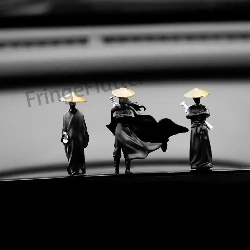 2026 New Ancient Chinese Swordsman Figurine - Small Removable Martial Arts Auto Ornament, All Seasons Car Interior Accessory for Martial Arts Enthusiasts