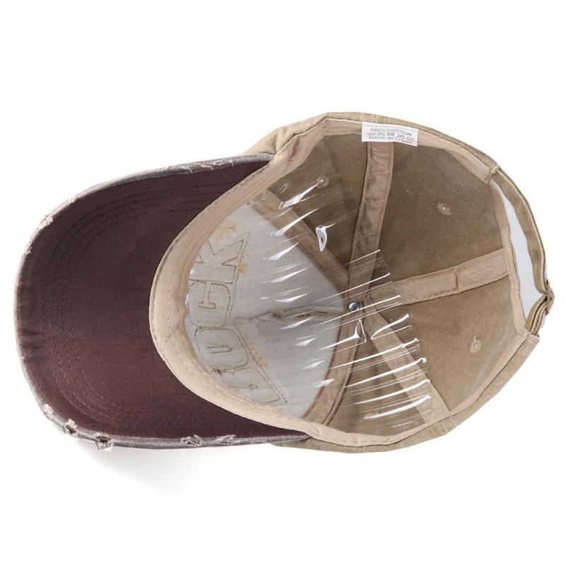 Washed distressed baseball cap, unique multifunctional men's hat, color-blocked duckbill cap, fashionable sun hat