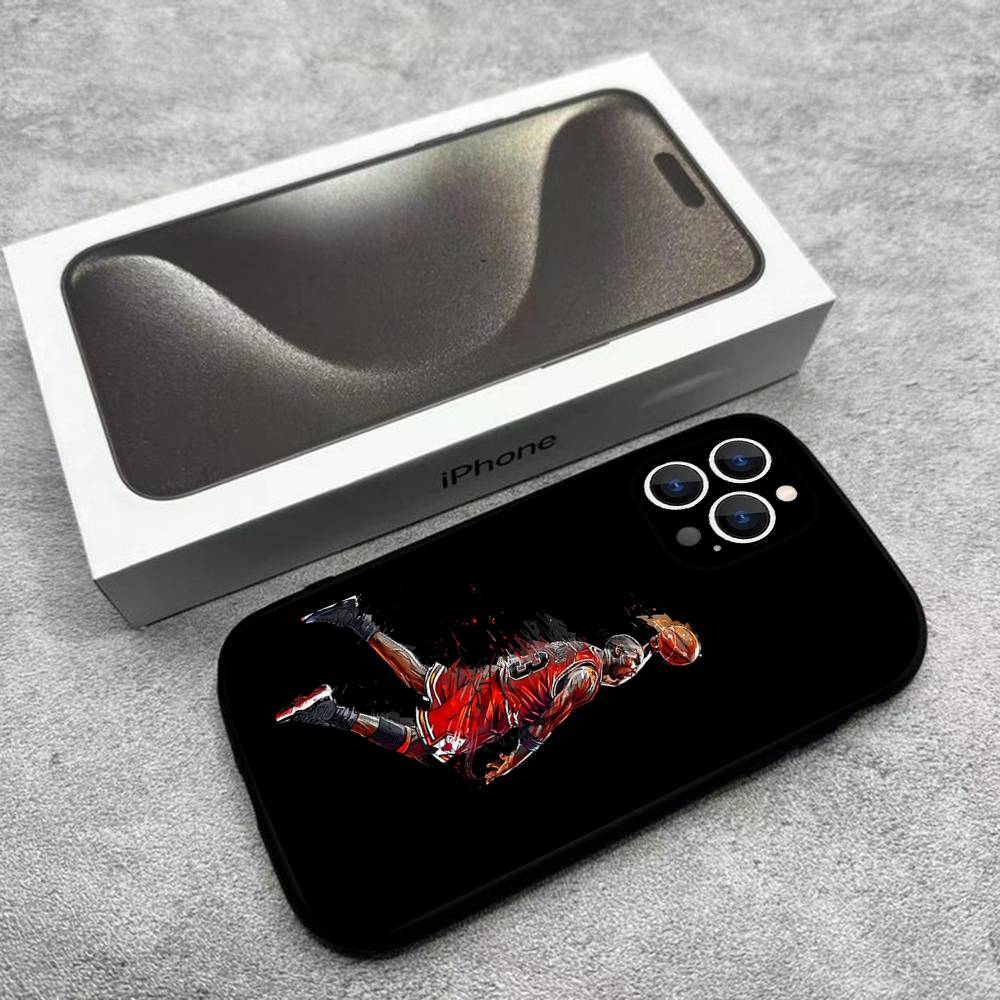 Basketball J-Jordan 23 Phone Case For iPhone 17,16,15,14,13,12,Pro,Max,Plus,Air,Samsung Galaxy S26 S25 S24 S23 S22 Black Soft Box