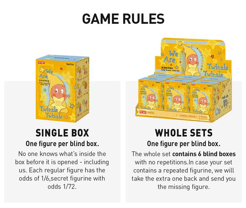 POP MART We are Twinkle Twinkle Series-Plush Pendant, Blind Box, Mystery Box