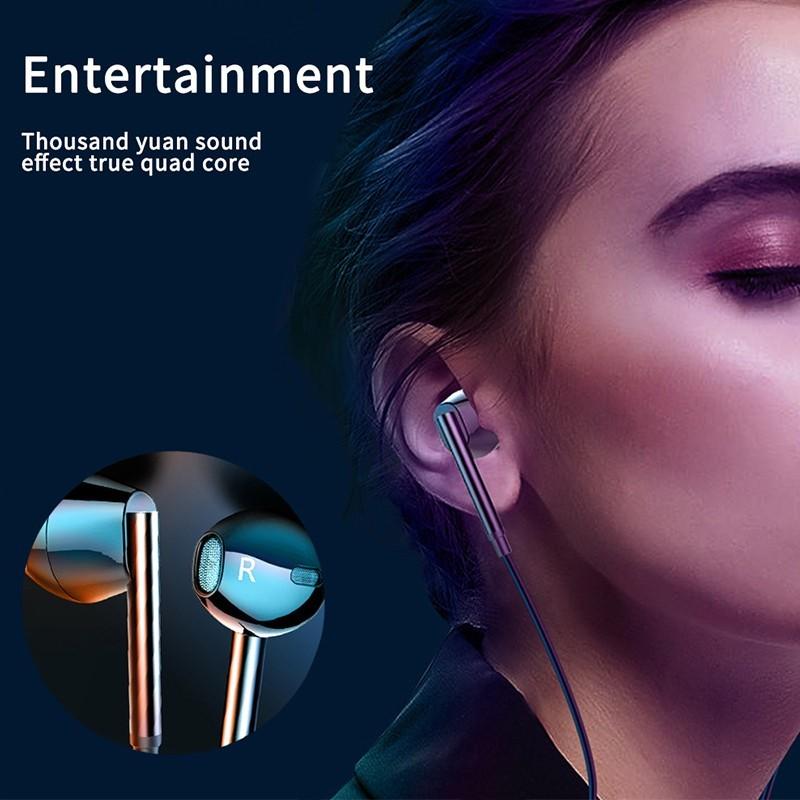 Sprise M15 Wired Earphones, 3.5mm Earbuds with Mic, 6D Surround Bass, HiFi Sound Quality, Gaming & Sports Headphones