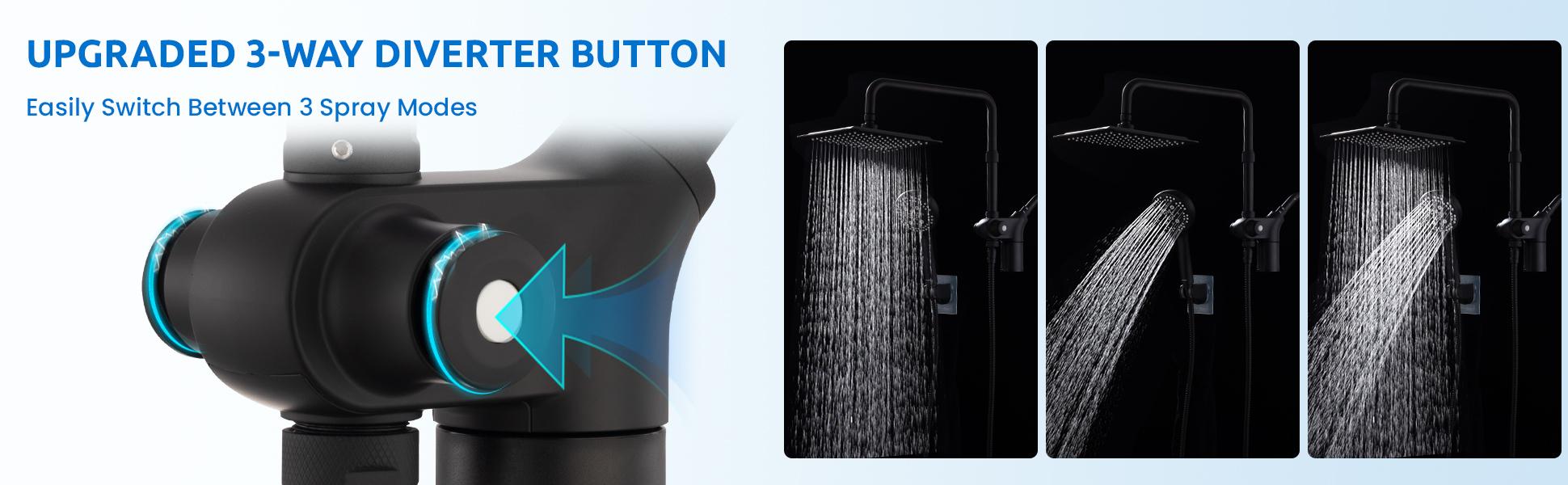 Ryamen Square Turbo Showerhead Set + FREE 3-Month Filter Inside