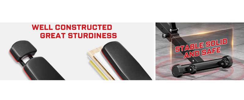 Bearbro 10 Positions Adjustable Weight Bench Workout Bench for Home Gym,Olympic Weight Bench Press for Full Body Workout 900lbs