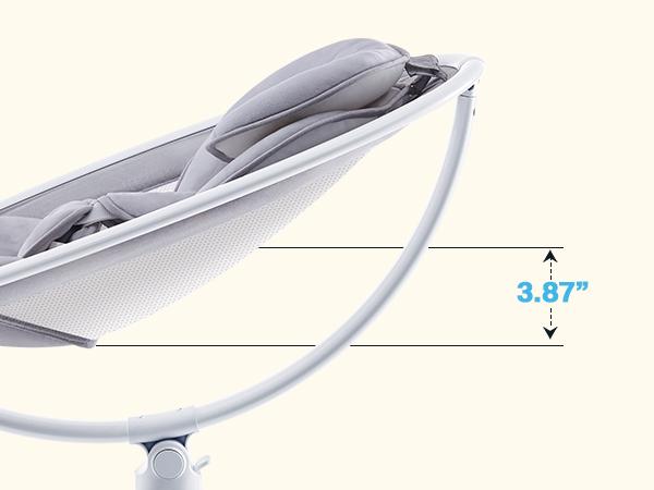 HARPPA Weddell Orbit Electric Baby Swing, 5 Swing Speeds, Elevated Eye-Level Seat, Touch & Remote Control, Music Connectivity, Ergonomic Design & Lightweight Frame