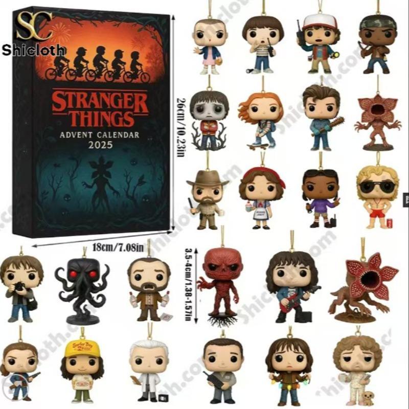 Stranger Things Christmas Countdown Calendar, Limited Edition Fan Gift Box, Immersive Experience & Daily Surprises, 2D Flat Print