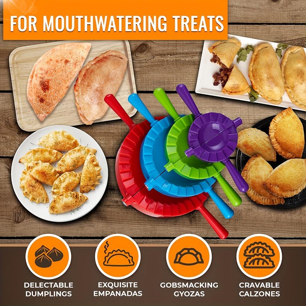 4 Pcs Solutions Dumpling Maker Set,  Pierogy Maker, Pastelitos Maker Press with Ravioli Maker, Pierogi Cutters, Baozi Maker, Dumplings Machine, Mini Pie Maker, Dupling Maker, Gyoza Maker