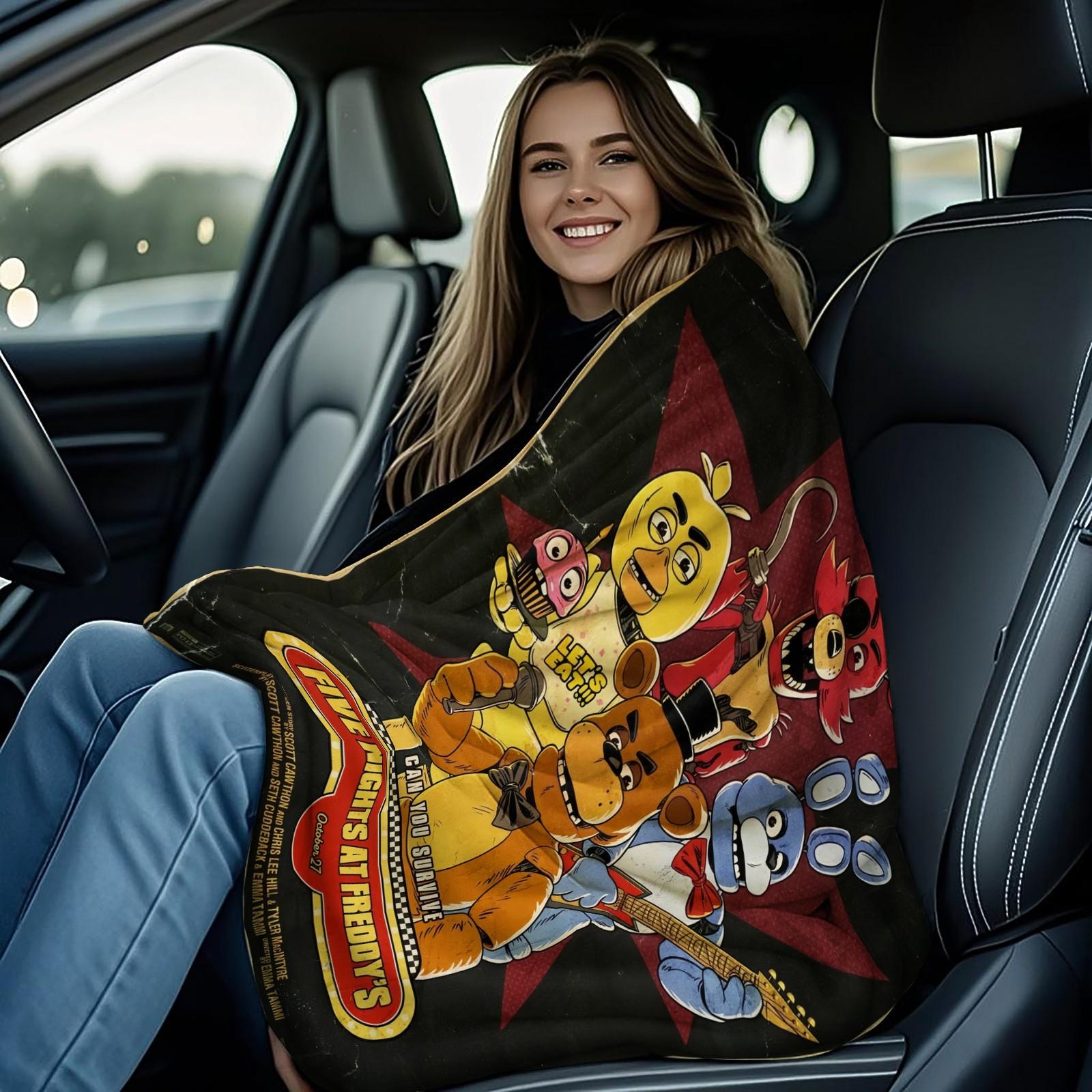 Five Nights at Freddy's Pattern Throw Blanket for All Seasons, Ideal for Bed Sofa Car Room Decor, Perfect Gift Idea, Patterned Blanket