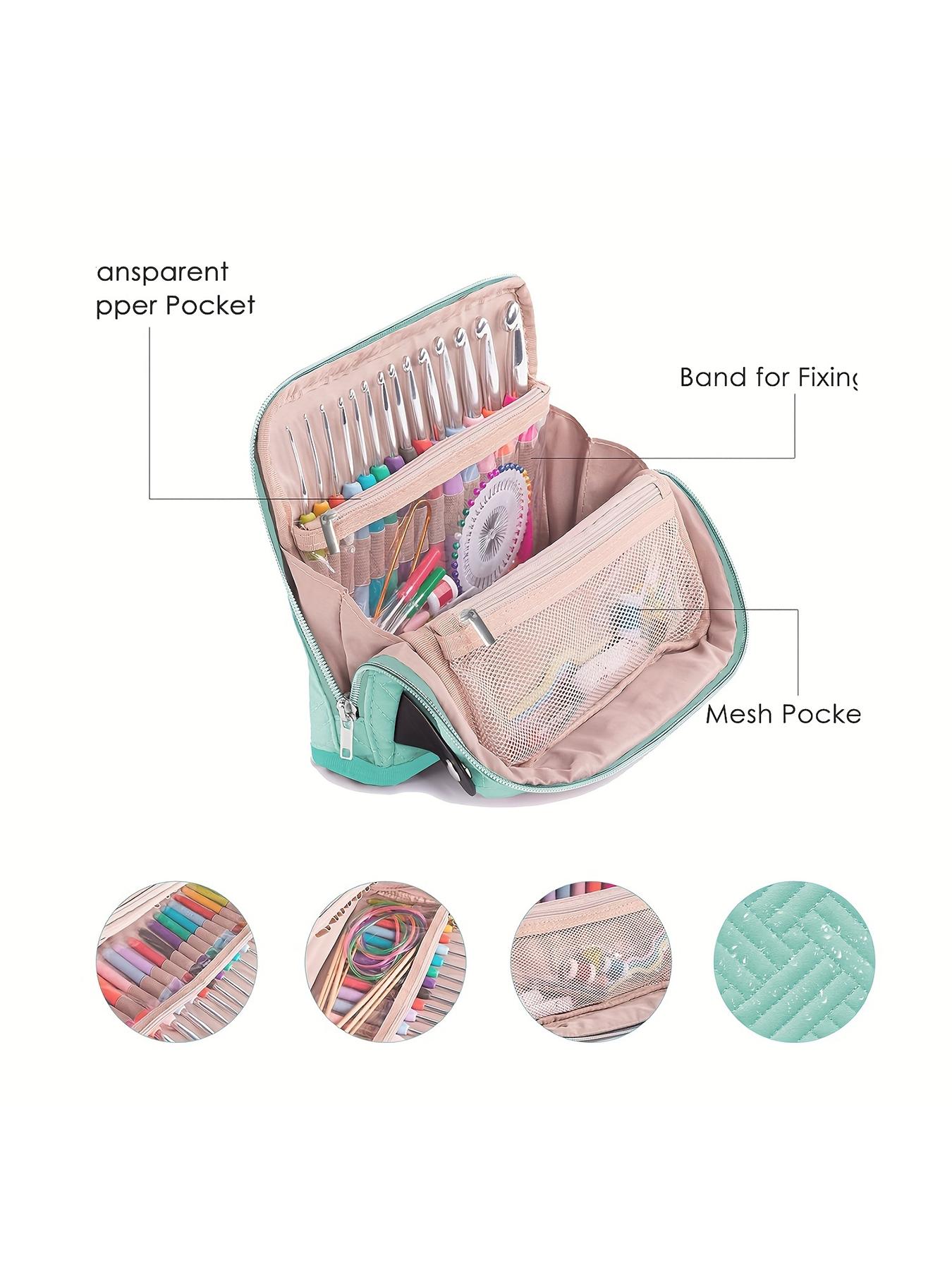 Unique Design Crochet Hook Storage Box, Vertical Stand Organizer for Knitting Supplies, Casual Style Bag Accessory for All Seasons, Multifunctional Storage Bag