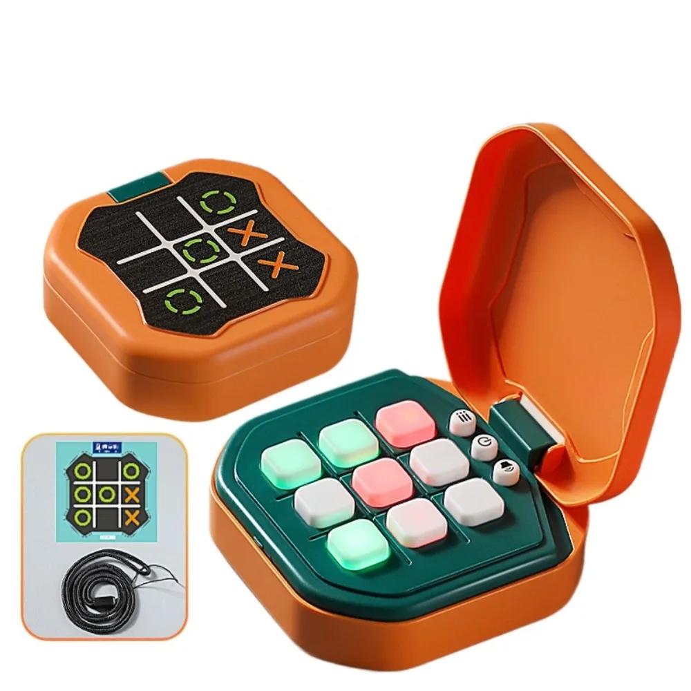Electronic Tic-Tac-Toe Game, 9-in-1 Handheld Digital Puzzle Toy with Board, Tabletop Games, Portable Travel Brain Teaser Gift for Kids & Adults, Handheld Game Console