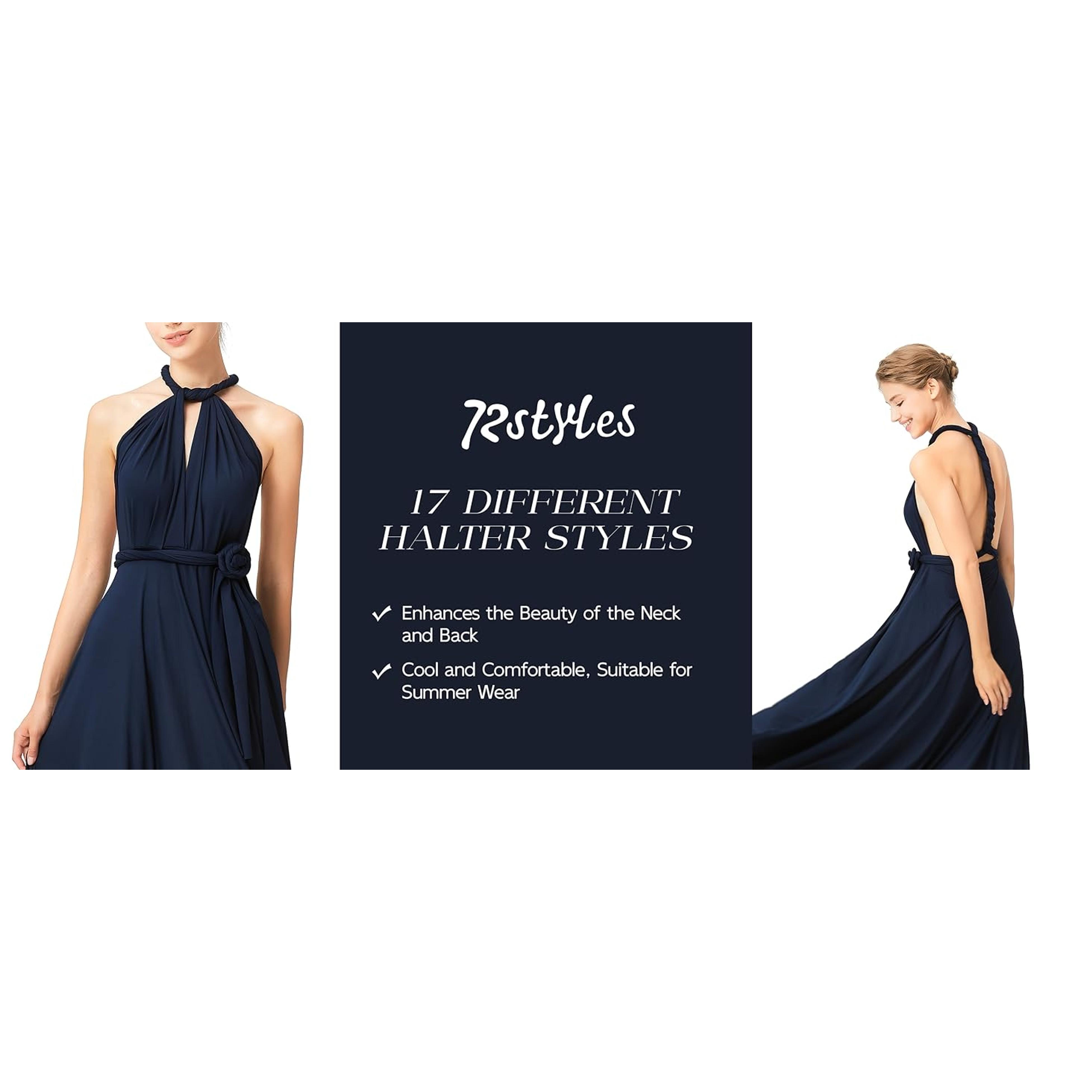 Women's Plus Size Long Infinity Dress - Bandeau, Convertible, Multi-Way Twist Wrap Dress for Beach, Prom, Cocktail Events, Fits Maternity Needs Women's Plus Size Long Infinity Dress - Bandeau, Convertible, Multi-Way Twist Wrap Dress for Beach, Prom, Cocktail Events, Fits Maternity Needs