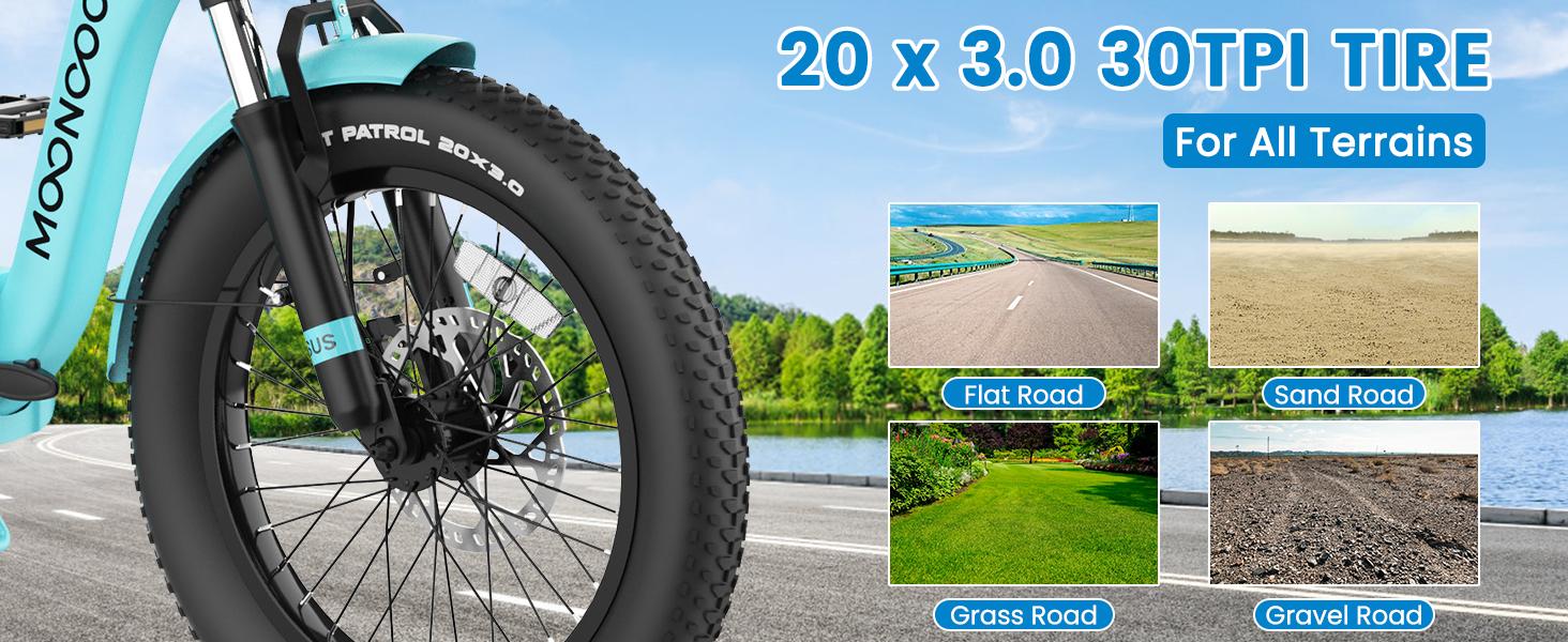 MOONCOOL Electric Tricycle for Adults, 750W 48V Folding Electric Trike Peak Power 1100W, 3 Wheels Electric Bicycle, Aluminum Frame Electric Tricycle with Large Basket and Removable Battery