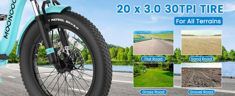 MOONCOOL Electric Tricycle for Adults, 750W 48V Folding Electric Trike Peak Power 1100W, 3 Wheels Electric Bicycle, Aluminum Frame Electric Tricycle with Large Basket and Removable Battery