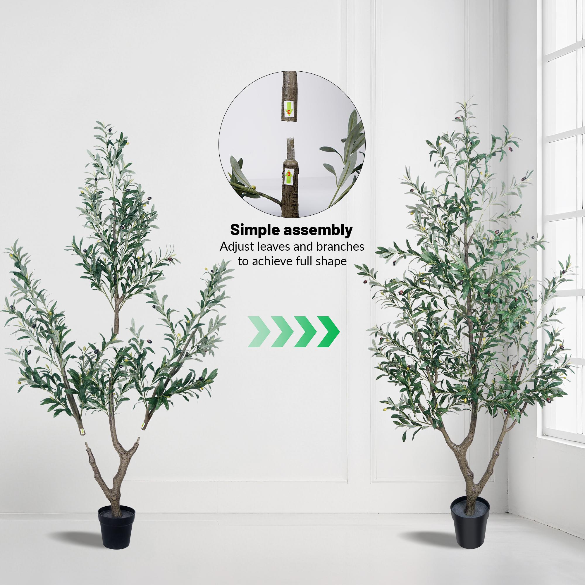 5/6/7FT Realistic Artificial Olive Tree – Lush Branches & Leaves, Perfect for Home & Office Décor House Plants Decor Decorative