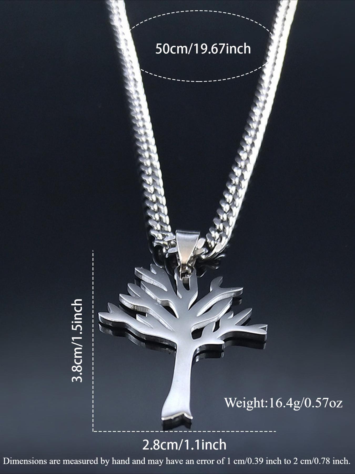Tree Of Life Design Pendant Necklace, Stainless Steel Jewelry for Party, Daily Decor, Trendy All-match & Exquisite Jewelry for Birthday Gift