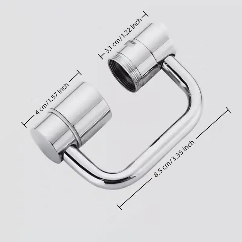 1440° Rotatable Faucet Aerator Extender, Full Angle Control, Kitchen Bathroom Sink Faucet Sprayer Attachment, 2 Splash Modes (1pc)