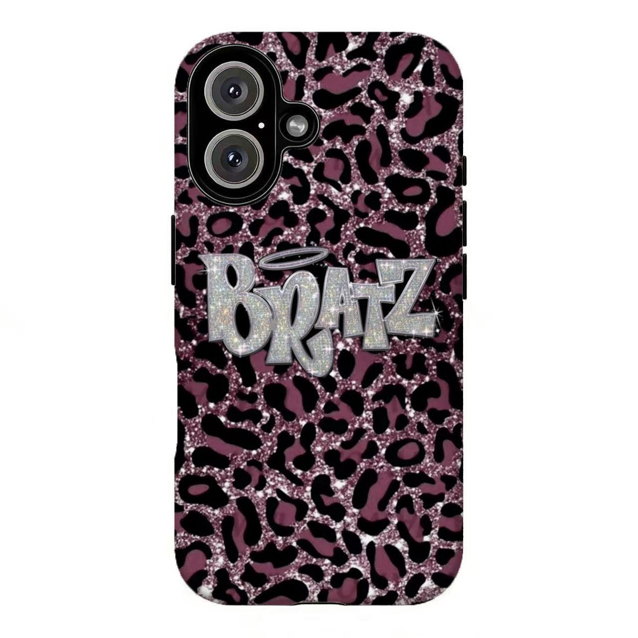 FL-Brat2 Y2K Leopard Print Phone Case,Retro 2000s Fashion Aesthetic Cover For iPhone 11 12 13 14 15 16 17 Air Pro Max for Samsung S26 S25 S24 S23 S22 S21 Case,Gift for her/him, Accessories, Custom