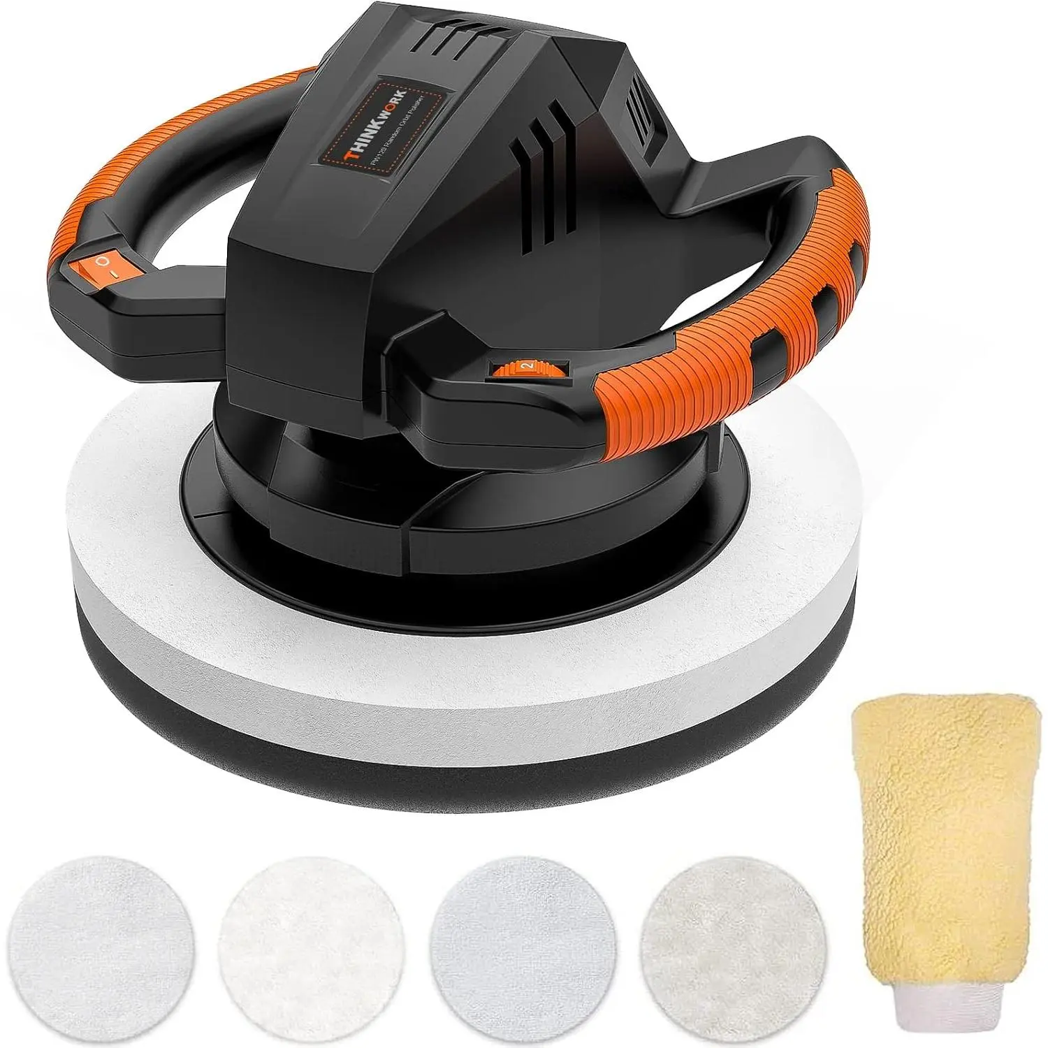 10-Inch Buffer Polisher Set with 6 Variable Speeds for Cars/Motorcycles Paint Care & Maintenance