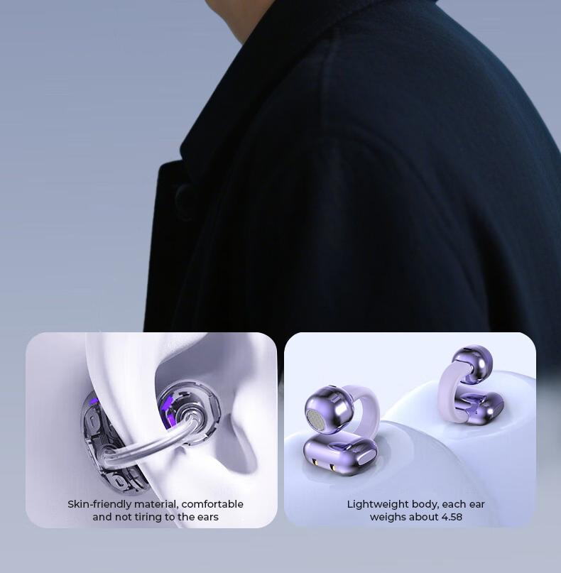 MINISO MS198 Clip-on Design Wireless Earphones Bluetooth 6.0 No-sense wearing HiFi Stereo Sound Audio Wireless Headphones for Music & Phone Calls IPX5 Waterproof Sports Earbuds for Running, Workout MINISO MS198 Clip-on Design Wireless Earphones Bluetooth 6.0 No-sense wearing HiFi Stereo Sound Audio Wireless Headphones for Music & Phone Calls IPX5 Waterproof Sports Earbuds for Running, Workout