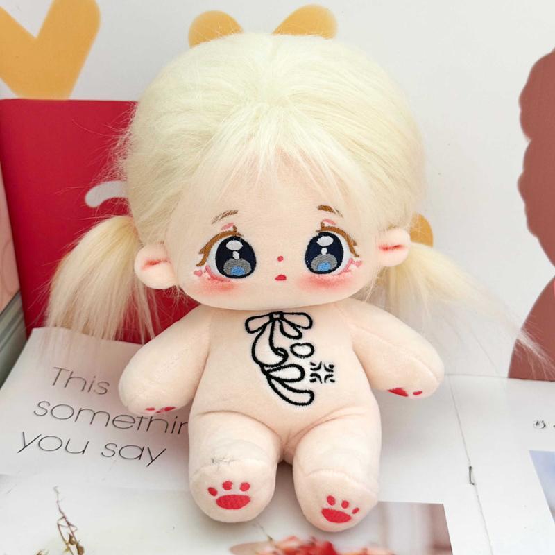 20cm Kawaii Plush Cotton Doll Idol Stuffed Super Star Figure Dolls No Attribute Crying Cotton Doll Can Change Clothes Kids Gift