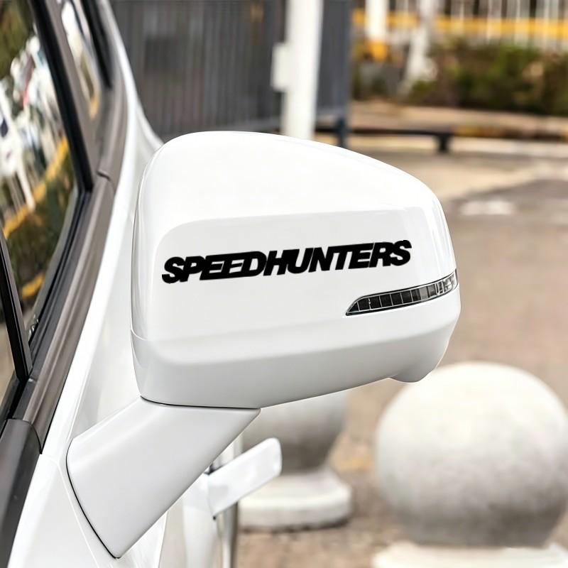 2Pcs Vinyl Sticker Set, SPEEDHUNTERS Street Racing Decal for Car Body, Wiper, Wheel, Motorcycle,Self-Adhesive