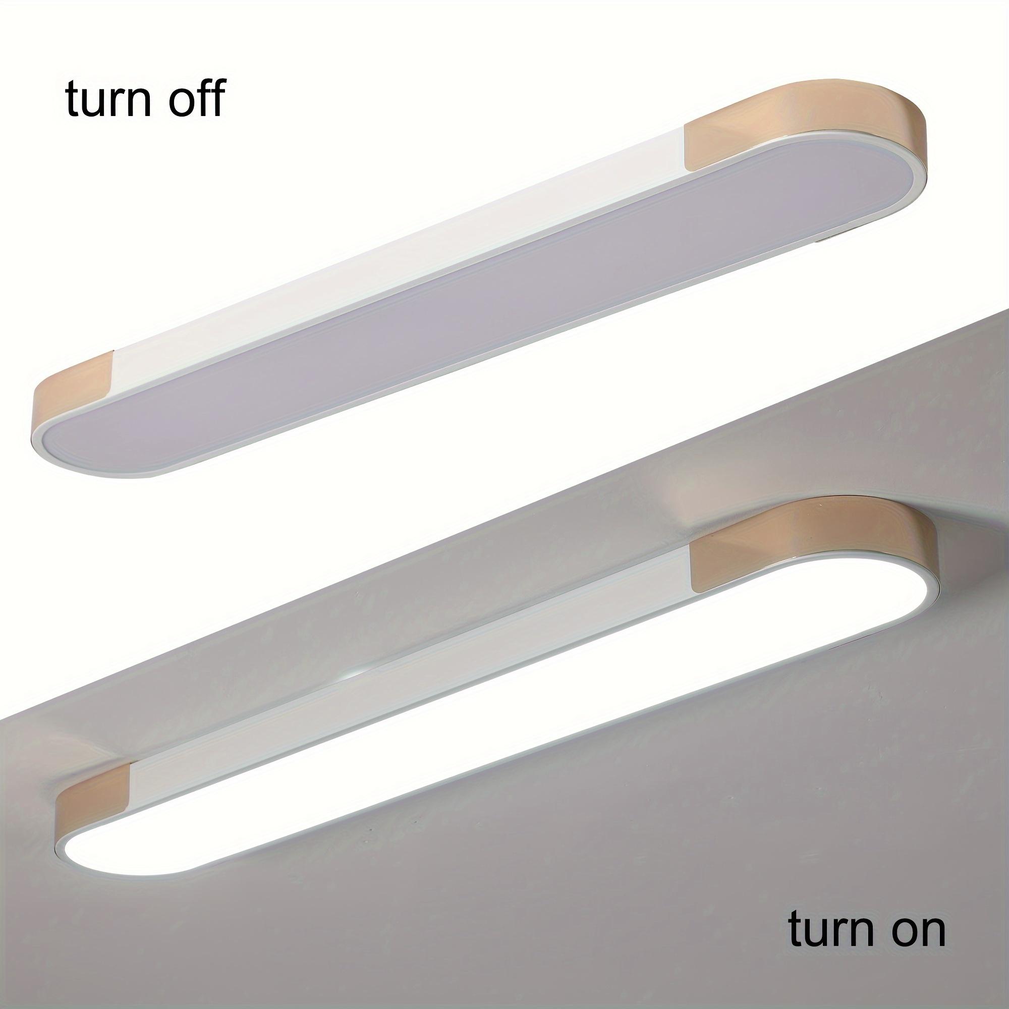 Garwarm  Modern LED Dimmable Ceiling Lamp with Remote Control - Linear Ceiling Light Chandeliers for Kitchen, Living Room, Dining Room, Bedroom (Gold, 39.4in)