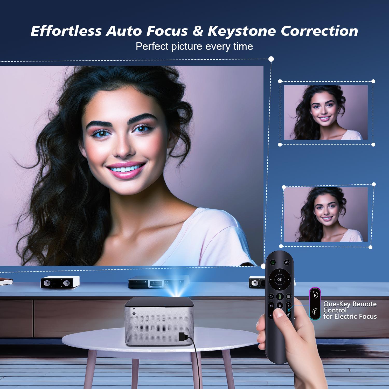 Magcubic 580ANSI HY350 Projector Native 1080P Android 11 Wifi6 Voice Control 4K Videosource Supported Allwinner H713 Electronic Focus BT5.0 Home Cinema Entertainment #TikTokShopBackToSchool,back to school,back to school haul