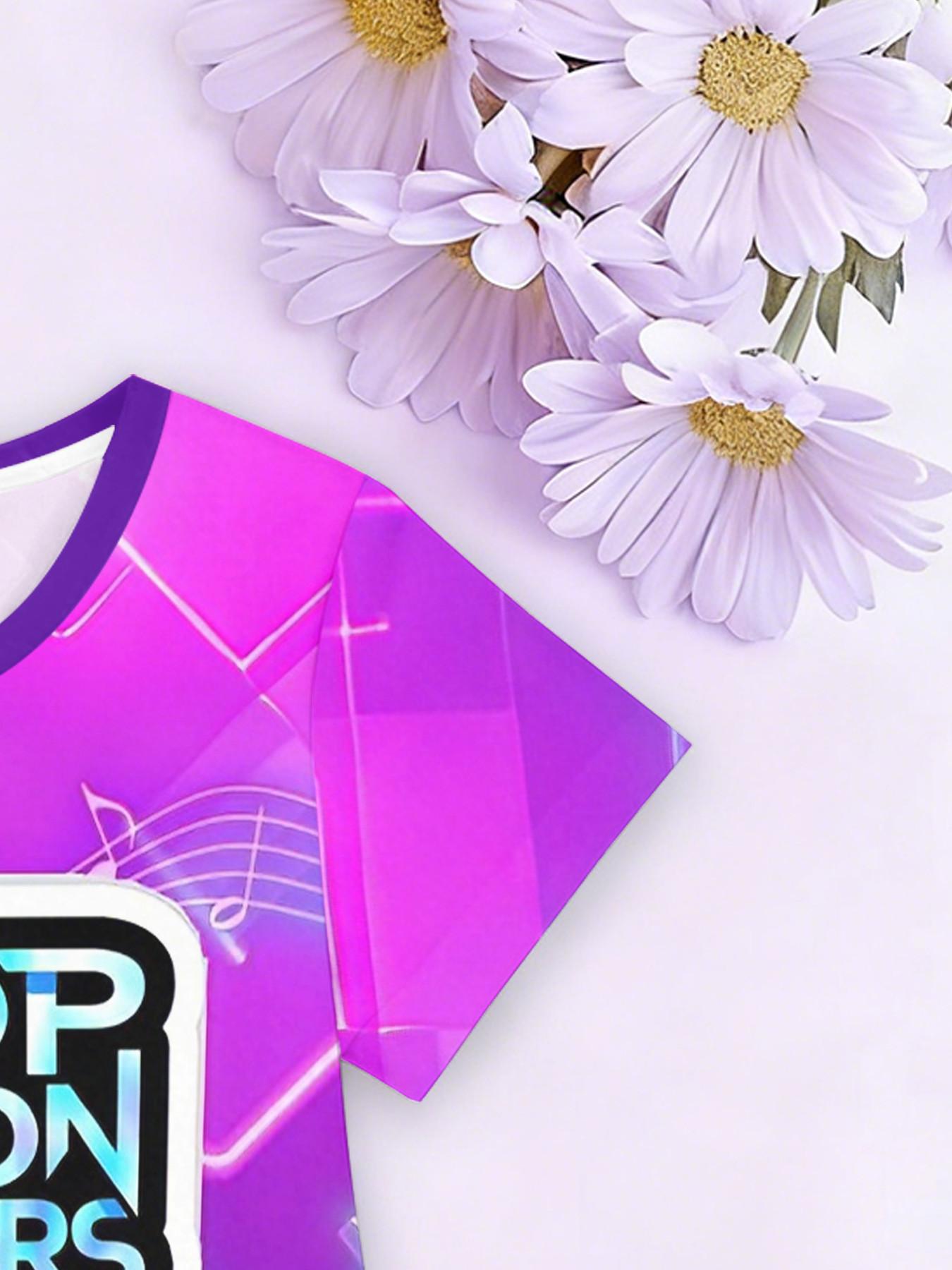 Girls' 3D Dress Base K-Pop Demon Hunters Full Print, Perfect for Parties, Festive Gifts, Birthday Presents, Casual Style