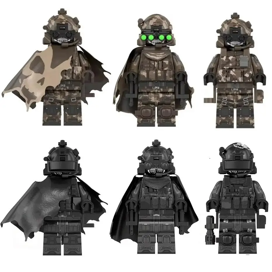 2026 Hot selling toys WM6147 WM6168 WM6169 Military Series SWAT Special Forces Building Block Commando Soldier City Police Cap Mini Action Figure Toys Internet-famous toy