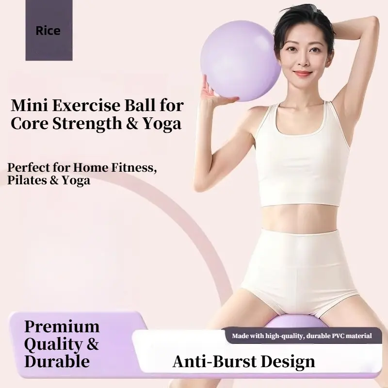 Anti-Burst Mini Exercise Ball for Core Strength, Yoga & Pilates, Small Fitness Ball for Home Workout, Durable PVC Stability Ball for Women & Men