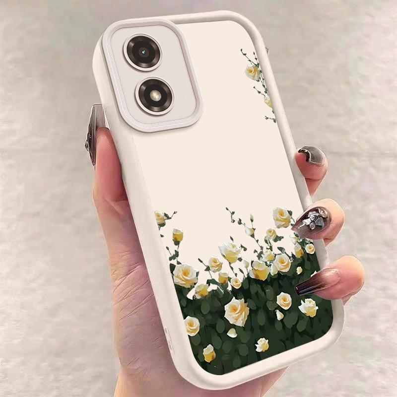 1 Piece Elegant flowers Stylish For Moto G04S 4G Case With Comfortable feel Finish Featuring Impact Resistant For Casual