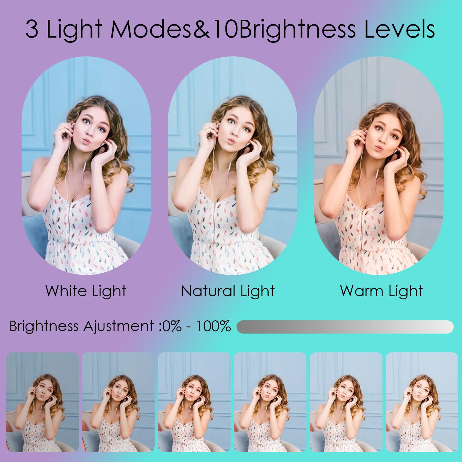 12" RGB Ring Light with Tripod Stand, Tripod for Phone with Light Adjustable 43.3" 110cm Height Floor & 360° Lighting, Video Light Tripod Stand Phone Mount for Photo iPhone Content Creation TikTok YouTube#springbreak