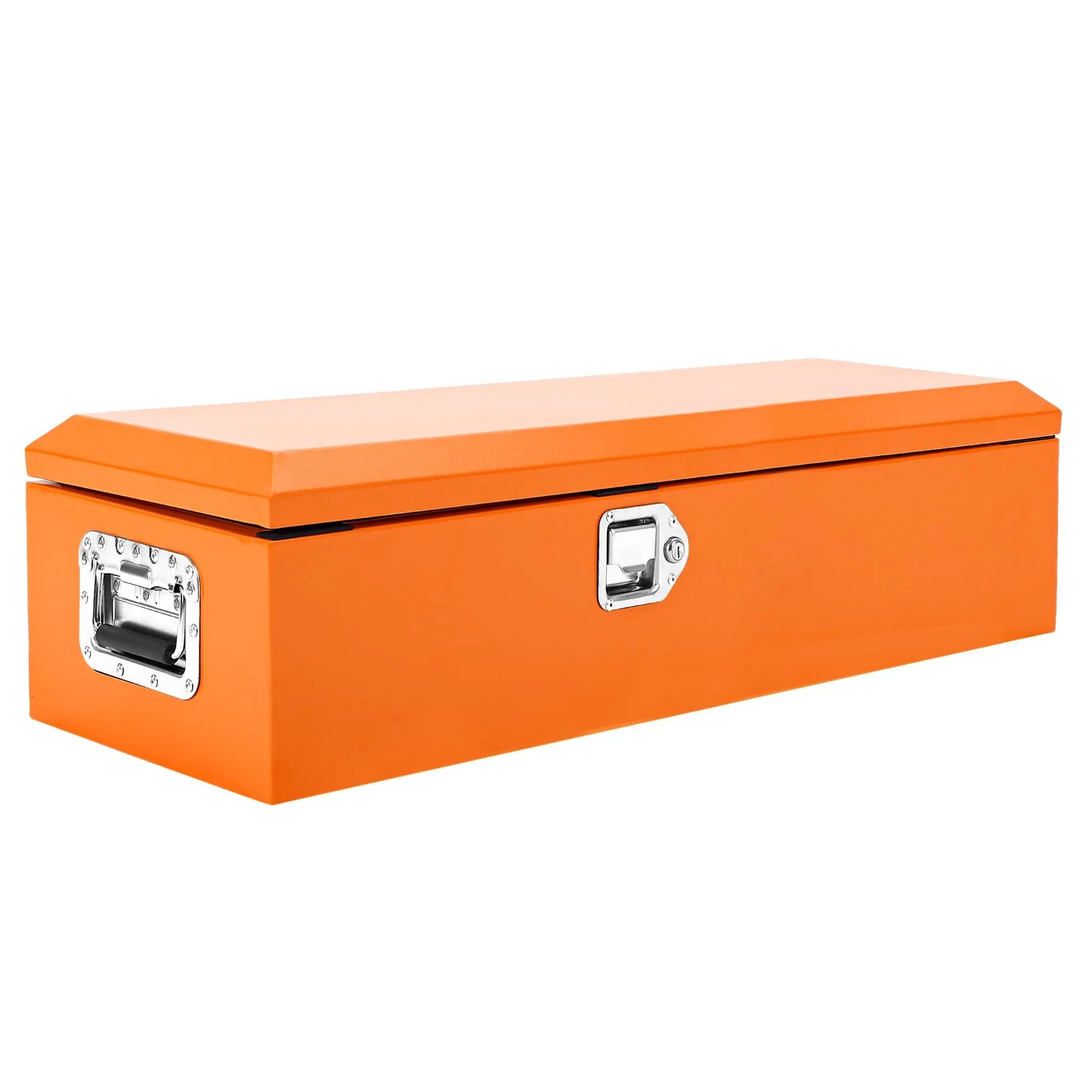 Garvee Steel Metal Truck Bed Tool Box - Heavy-Duty Waterproof Box with Lock Key Set & Side Handles, Organizer for Pickup, RV