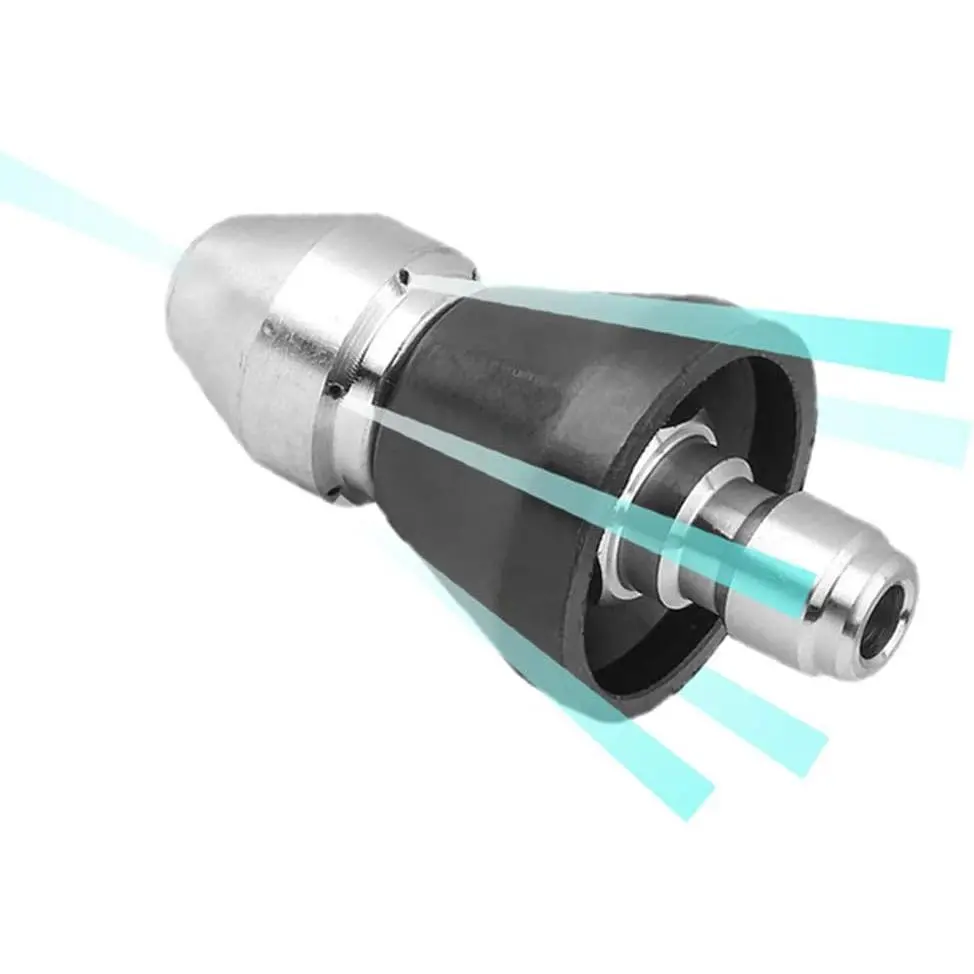 Pressure Washer Sewer Jetter Nozzle with Stainless| Sewer Jet Nozzle,Pressure Drain Jetter Hose Nozzle,3/8'' Quickly Connector, 5000 PSI Orifice 6.5